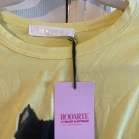 Rodarte Yellow and Black Short Sleeve Tee - Picture 4 of 6
